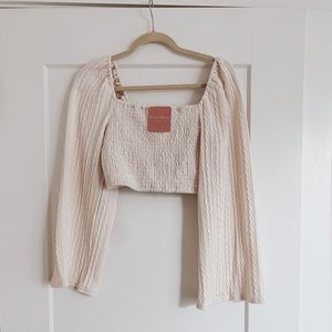 Crop Top Sweater - cream